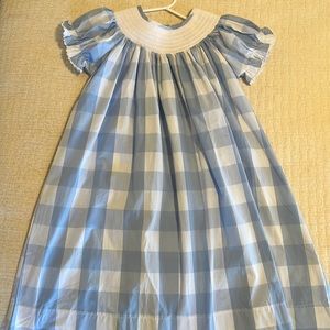 🖤 3 for $25 Beautiful Blue Plaid Smocked Dress